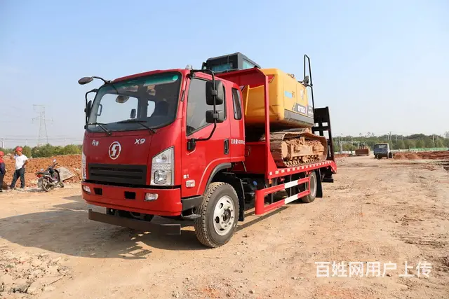程力平板车 陕汽轩德X9单挖机拖板车玉柴动力价格 - 图片 1