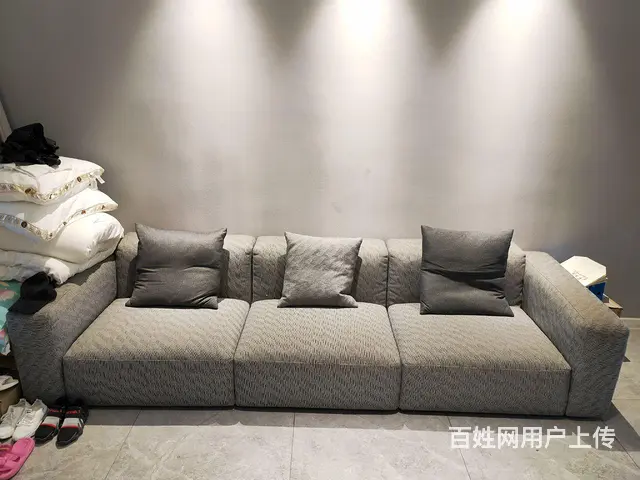 忍痛低家转让正品品牌3米一字型进口布艺沙发啦！ - 图片 1
