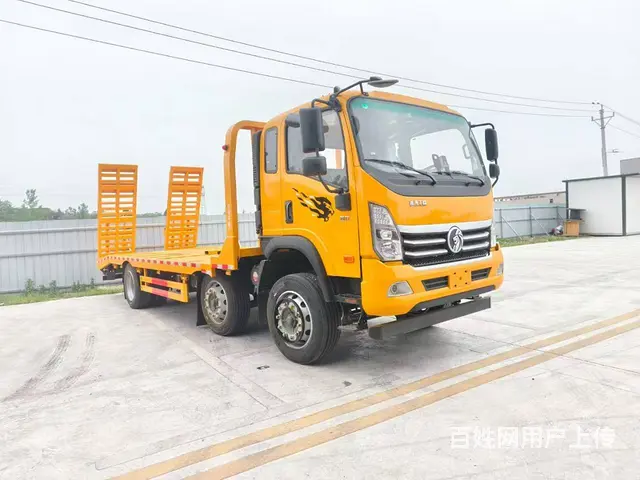 国六新款便宜实用的重汽王牌小三轴平板车生产厂家报价 - 图片 1