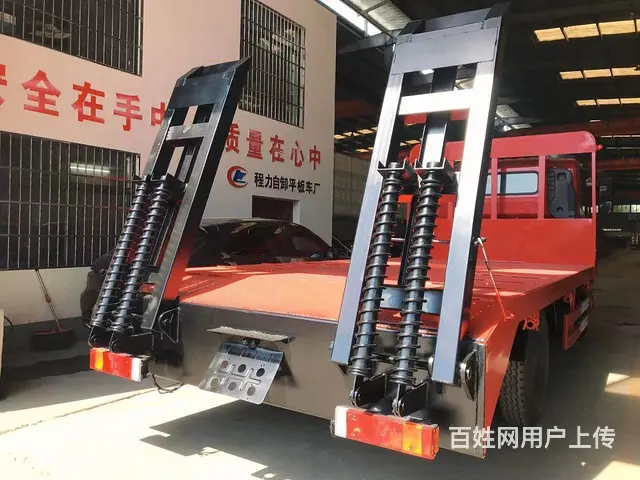 国六东风华神T3挖机平板拖车5米2挖机拖车多少钱 - 图片 8