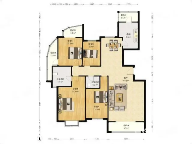 自住装修大四房出租 浏阳河风光带 6号线地铁口 - 图片 10