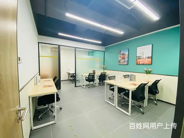 送免租期1个月，12人办公室人均367每月，包含物业网络家私 - 图片 1