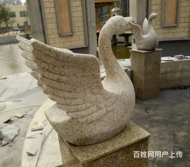 石雕天鹅#动物雕塑#园林景观装饰 - 图片 6