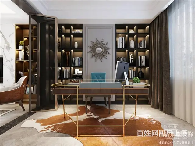 美式轻奢风格460平米别墅装修案例 - 图片 1