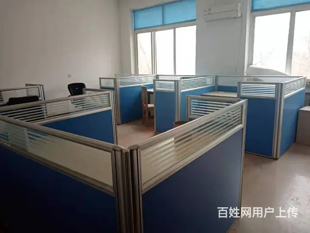 库存二手工位办公桌屏风隔断员工位单人位带小柜一个 - 图片 1