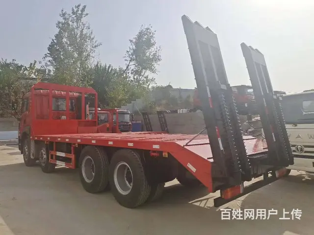 陕西哪里买解放前四后八挖机平板车35吨挖机四桥拖车 - 图片 12