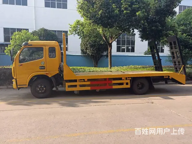 东风多利卡4米4轴距黄牌平板车拉120挖机现车出售 - 图片 11