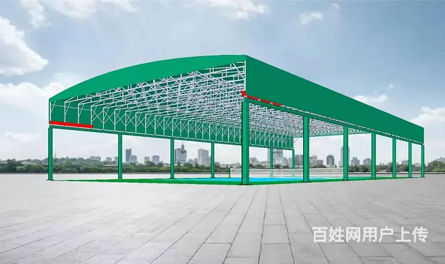 移动式推拉雨棚遮雨活动伞可移动棚伸缩防违建帐篷户外 - 图片 4
