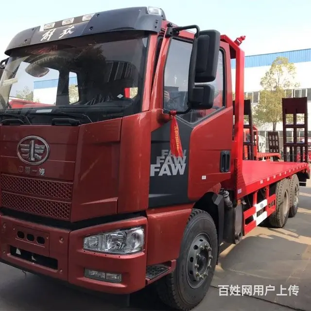 解放后双桥 平板挖掘机运输车 可分期包上户包送车 - 图片 1