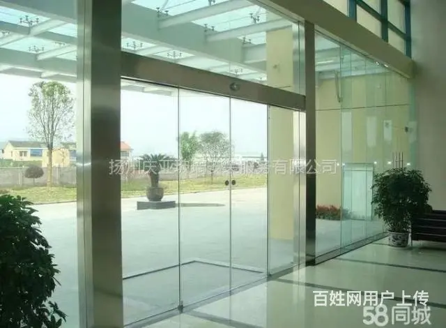 测量定做安装办公楼玻璃隔断、玻璃门、感应门【庆亚】 - 图片 9