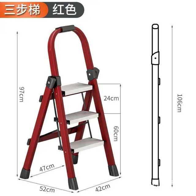 【搞定了！】铝合金三层梯子家用，可承重300斤 - 图片 2