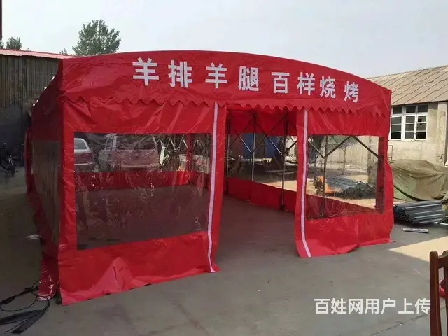 大型工地棚电动棚活动帐篷移动推拉篷停车棚膜结构雨棚 - 图片 4