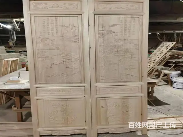 四川成都中式实木花格实木雕花木门 - 图片 3
