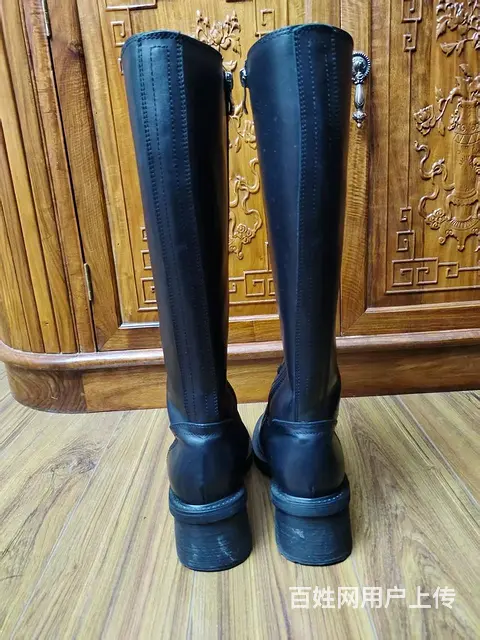 FITZTEAGUE品牌女士胎牛皮春秋高筒靴37码 - 图片 7