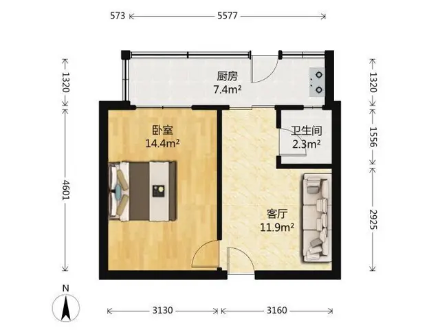 月付,开元名郡,广仁小区,北辰奥园,曹家桥站0中介,朝晖初中 - 图片 6