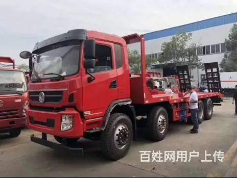 前四后八东风专底D7拖板车专拖重型挖机平板拖车 - 图片 8