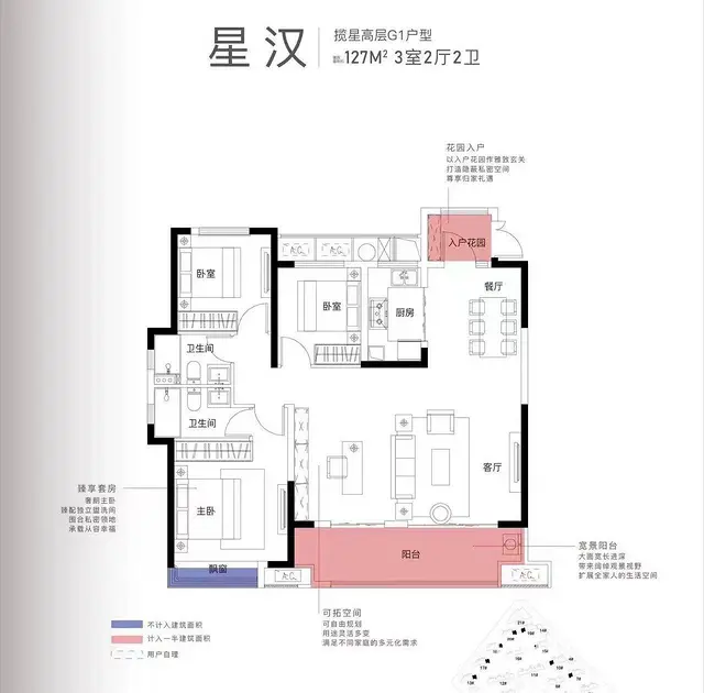 远大星河印4室2厅2卫 - 图片 11