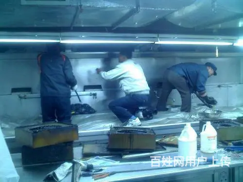 昆山淀山湖酒店餐厅厨房油烟机清洗公司 油烟管道清洗 - 图片 1
