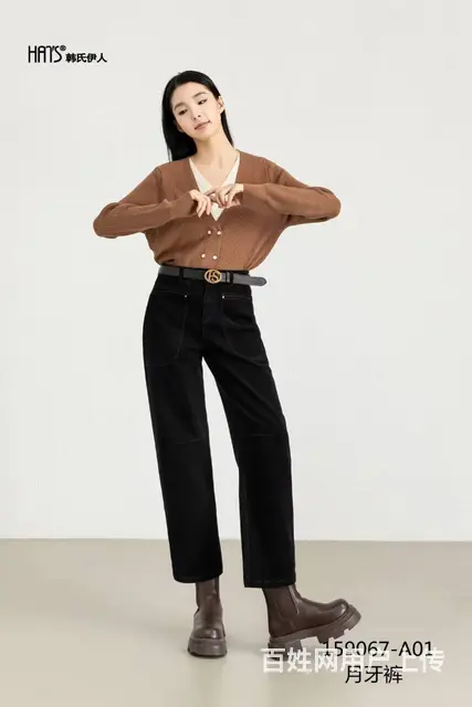 韩氏伊人秋季郑州女裤专柜品牌折扣服装货源 - 图片 7