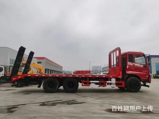 玉柴6缸270马力后八轮挖机平板拖车 后双桥挖机拖板车 厂家 - 图片 3