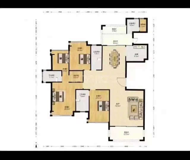 城东万达旁 五中附近 毓才两房 家具家电齐全 拎包入住 - 图片 11