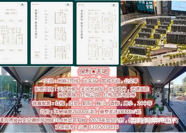 D铁口天宁红梅主芯保利天珺洋墅双公园火车站精装均26000起 - 图片 1
