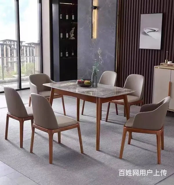 低价转让北欧轻奢实木/金属软包靠背椅，酒店餐厅椅凳 - 图片 2