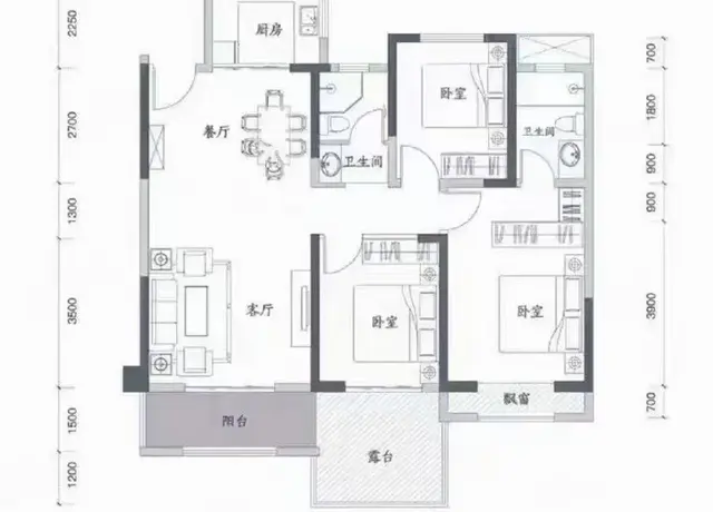 园林小区   带露台 - 图片