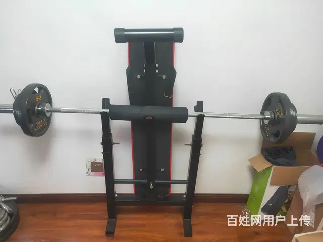 出售杠铃，杠铃床，哑铃全套 - 图片 1