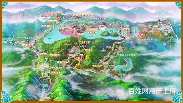 杭州十年老品牌景区手绘地图手绘画册制作 - 图片 2
