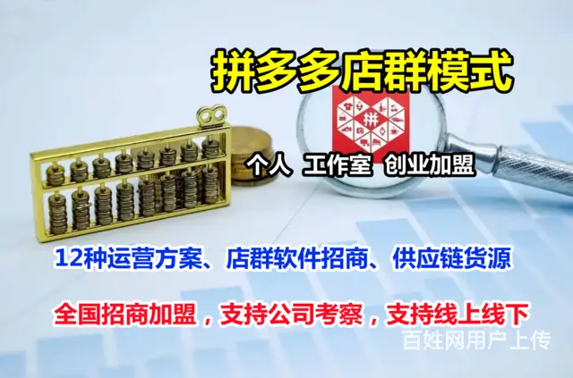 工作室团队创业，拼多多无货源店群轻资低门槛全国招商 - 图片 2