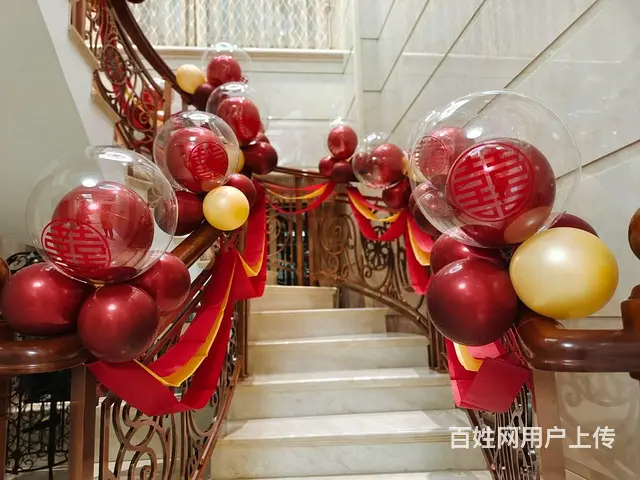 揭阳婚房布置 婚宴布置 结婚气球拱门 - 图片 7
