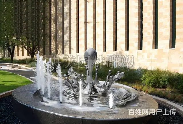 浪花水滴不锈钢雕塑-不锈钢水滴景观摆件 - 图片 5