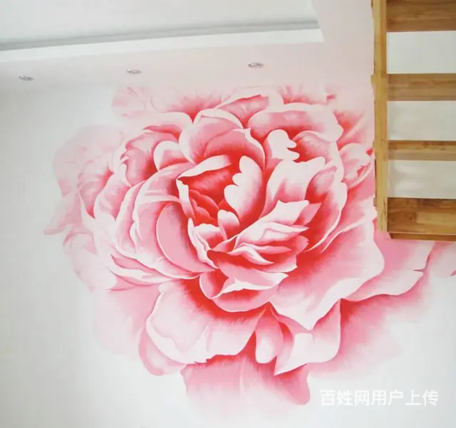 平果市沙发背景墙墙体彩绘手绘 - 图片 5