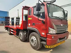 国六小三轴25吨挖机平板拖车 15吨高速不超载