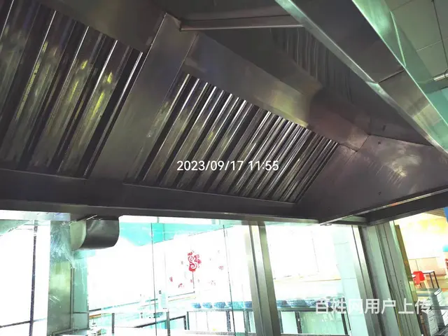 昆山锦溪商务楼员工餐厅食堂大型油烟机清洗 - 图片 10
