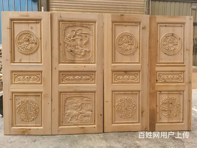 四川成都日式推拉门中式花格窗实木木门 - 图片 12