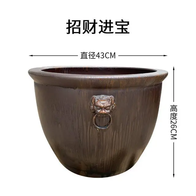 陶瓷鱼缸养金鱼缸乌龟缸睡莲盆碗莲缸荷花缸特大号客厅 - 图片