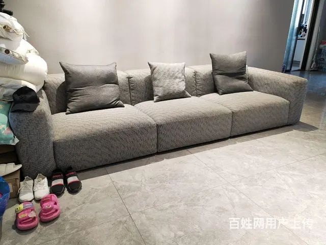 忍痛低家转让正品品牌3米一字型进口布艺沙发啦！ - 图片 4