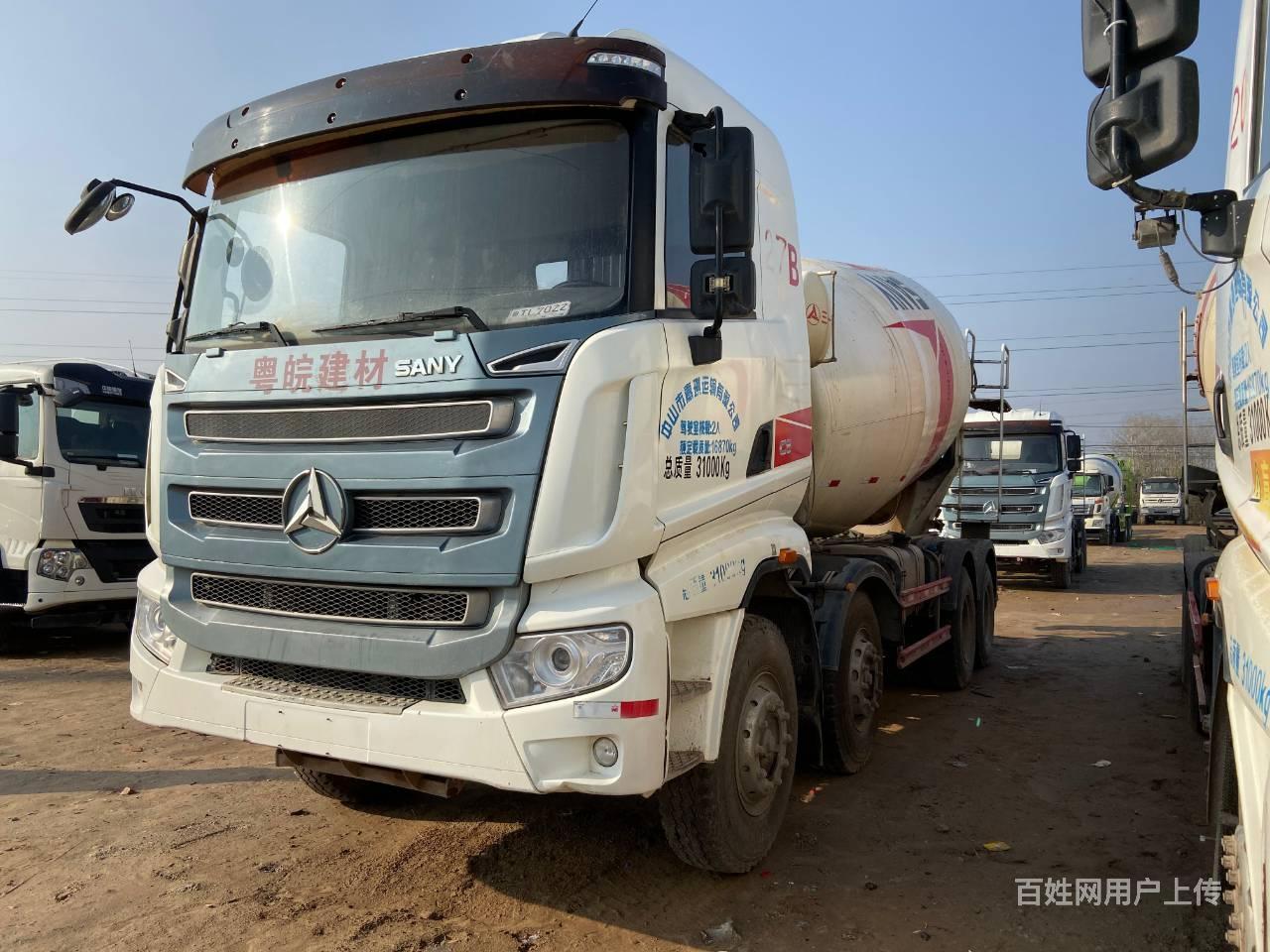 轻量化18年二手三一搅拌车12方340马力前四后八