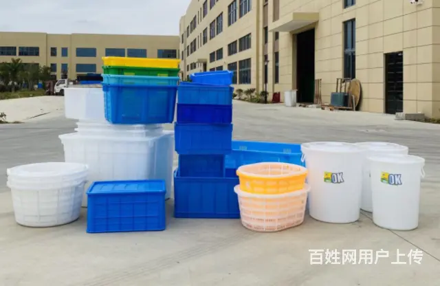 二手美团筐中空板箱折叠箱塑料保温箱水箱斜插箱周转箱 - 图片 1