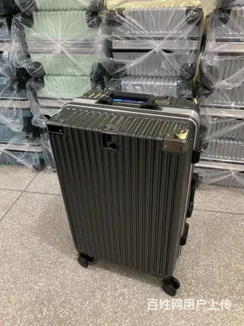 20寸铝框拉杆箱行李箱万向轮密码箱 - 图片 2