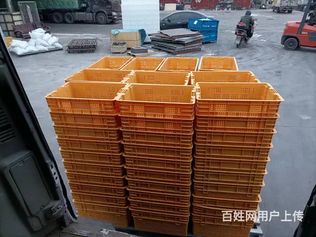 塑料保温箱折叠塑料箱斜插箱物流箱周转箱鸡蛋筐错位筐 - 图片 5