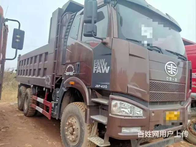 二手420马力解放J6P后八轮自卸车五米八大箱国五 - 图片 1