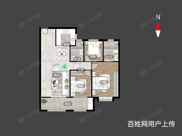 新上 新城光明璞樾门第3室精装 中上好楼层 拎包入住 - 图片 10