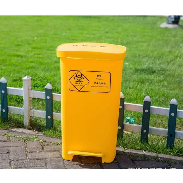 太原医疗垃圾桶100l脚踏式黄色垃圾桶垃圾转运箱