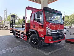 东风单桥挖掘机平板运输车 6米5板长单桥挖机拖板车