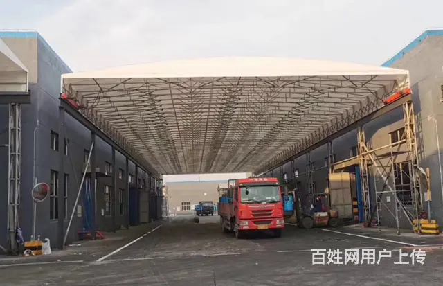 移动推拉棚施工雨棚物流蓬停车蓬篮球场雨棚电动蓬帐篷 - 图片 2