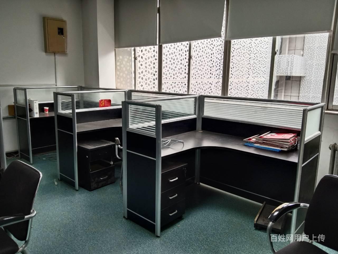 转角职员桌电脑桌 l形屏风隔断桌工位桌弧形办公桌