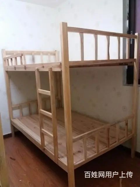 实木双层床90宽430元，120宽530元，包送货 - 图片 2